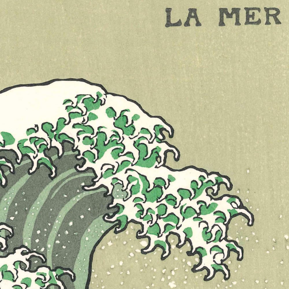 江戸伝承手摺木版画 LA MER ドビュッシー作曲「ラ・メール 表紙画」初版