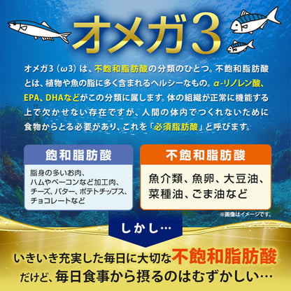オメガ3 DHA・EPA＆α-リノレン酸 90カプセル　（#30）