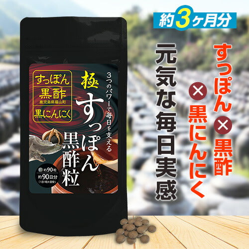 極・すっぽん黒酢粒 90粒　（#30）